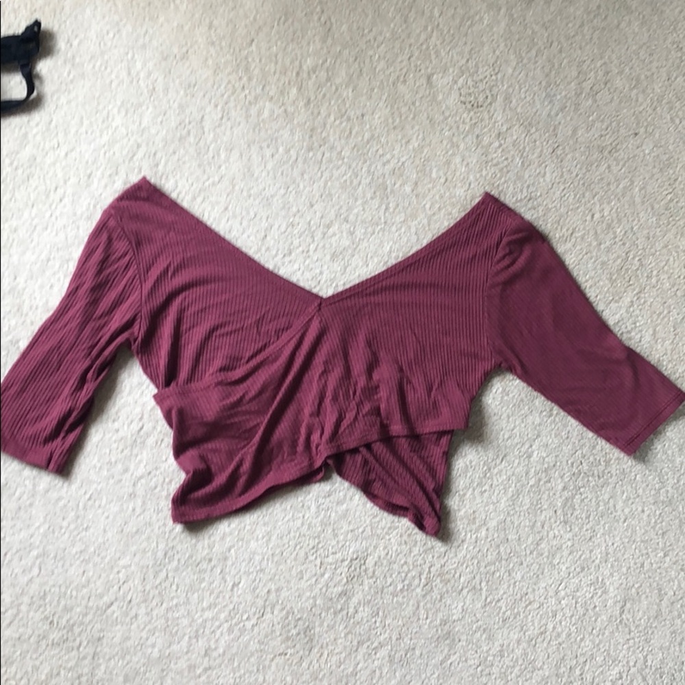 mauve crop top